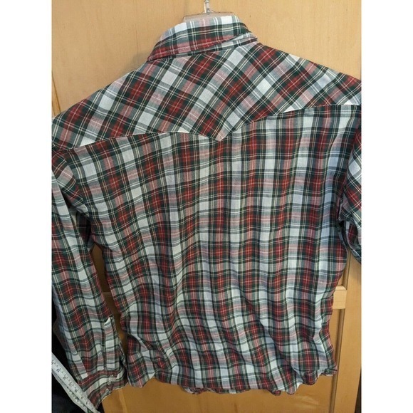Vintage Authentic Western Youngbloods Long Sleeve Pearl Snap Medium Plaid 65/35 - Picture 2 of 6